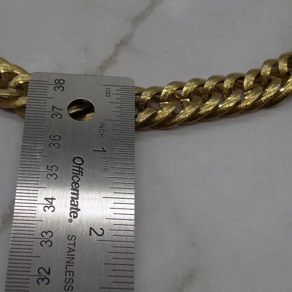 Vintage Premiere USA Designs Necklace and Bracelet Chunky Chain Gold Tone - Picture 8 of 11